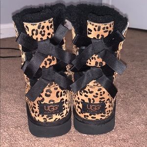 Cheetah print Bailey Bow UGGs
